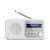 Sharp DR-P420 portable digital radio, white, front view
