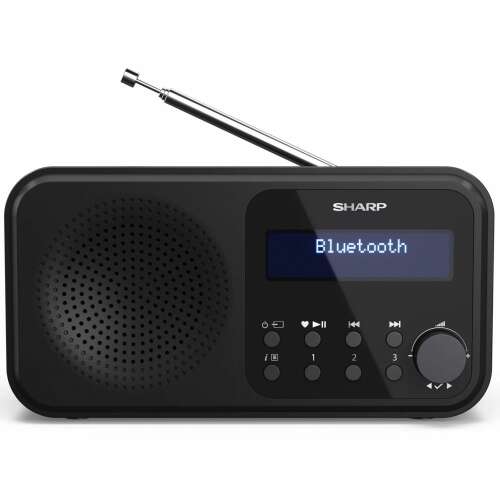 Sharp DR-P420 portable digital radio with Bluetooth, black