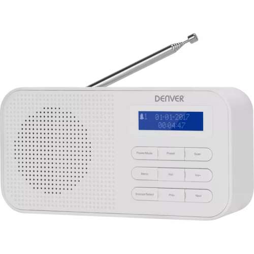 Radio cyfrowe Denver DAB-42 Białe z DAB+ i FM