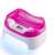 KM-520 2-in-1 UV LED Nail Lamp with 5 Compartment Organizer, 110W, Pink and White