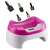 KM-520 2-in-1 UV LED Nail Lamp with 5 Compartment Organizer, 110W, Pink and White