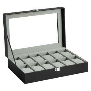 Óradoboz 12 rekeszes, bársony béléssel