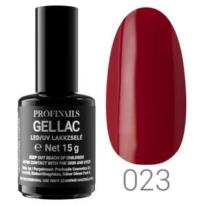 Profinails Gellac LED/UV lakkzselé 15g No. 023, piros szín - Profinails