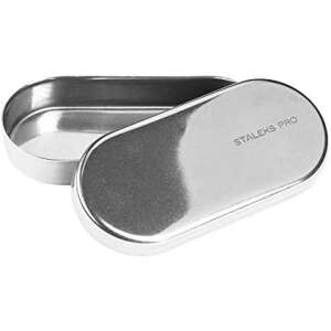 Staleks Pro rozsdamentes acél fréz tartó doboz fedéllel - Műköröm csiszológép kiegészítő