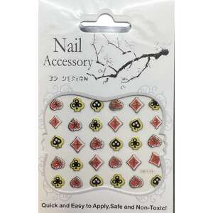 Köröm matricák, 3D körömdíszítés, kártyás köröm matricák, köröm kiegészítők, köröm díszek, köröm matricák, körömdíszítő kellékek, körömdíszítés, köröm dekoráció, köröm díszek - Körömmatrica