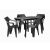 KETER ELISE Graphite Garden Dining Set with Table and Chairs