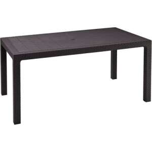 Keter Melody garden table, black, rattan look, rectangular, 6 seater - Garden Table