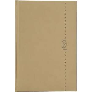 TOPTIMER "Linea" B5 bézs heti tervező naptár, zárva, elülső nézet - TOPTIMER