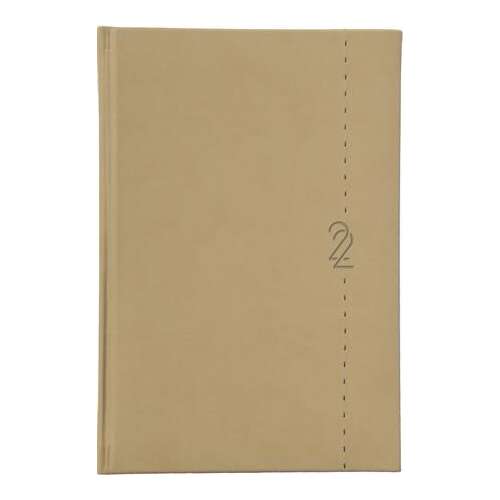 TOPTIMER "Linea" B5 bézs heti tervező naptár, zárva, elülső nézet