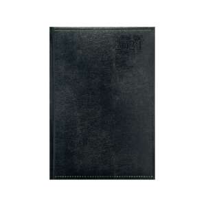 TOPTIMER "Traditional" A5 Tagesplaner Kalender, 2024, schwarz, Kunstleder-Einband - TOPTIMER