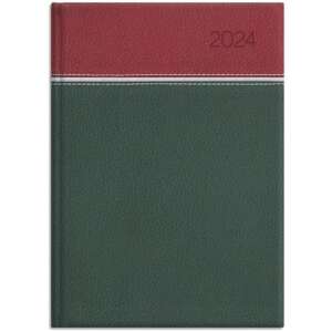 TOPTIMER "Young" A5 Napi tervező Naptár 2024, Bordó-fehér-zöld - TOPTIMER