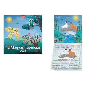TOPTIMER 2024 Magyar Népmesék Falinaptár, színes illusztrációkkal - TOPTIMER