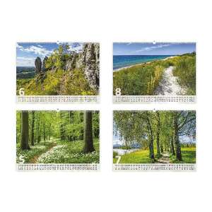TOPTIMER "Sétány" 2023-as fali naptár, 4 hónap kollázsa, természeti jelenetekkel - TOPTIMER