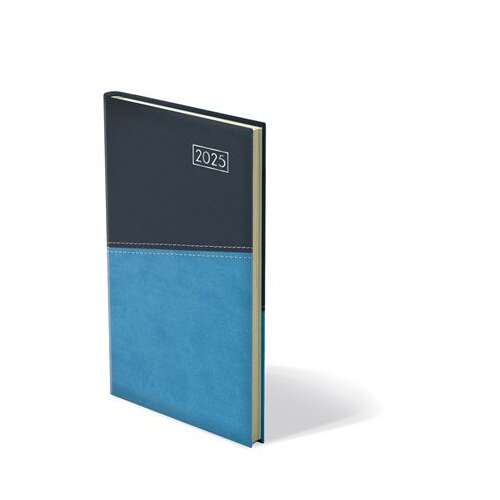 TOPTIMER Duplex 2025-ös heti naptár, kék és világoskék színben, zsebnaptár