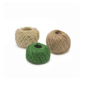 Natural twine set, 3 rolls, green, white, natural - Gardening Tool