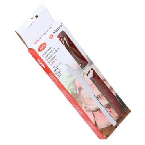2 db Alpina rozsdamentes acél steak kés, 23cm - Alpina