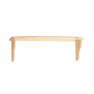 Claudia small pine wall shelf, natural wood finish - Furniture