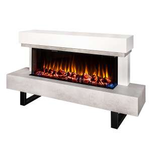 Elektrischer Kamin Monro & Dalas, Art Flame, 750x1400x300 mm, 1500W, 30 Farbkombinationen, Thermostat, Brennholz und Kristalle 49427236