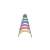 Pastel rainbow silicone stacking toy, stacked