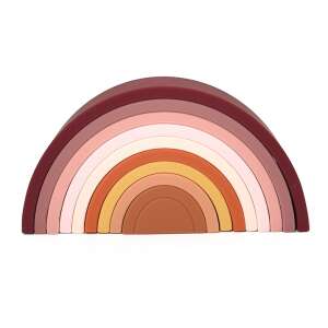 Braunes Silikon-Regenbogen-Stapelspielzeug für Babys und Kleinkinder, perfekt zum Bauen und für sensorisches Spiel - Babys & Toddler