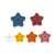 Silicone star stacking tower Montessori toy, colorful, developmental toy for babies, top view of individual stars