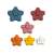 Silicone star stacking tower Montessori toy, colorful, developmental toy for babies, close-up of individual stars