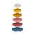 Silicone star stacking tower Montessori toy, colorful, developmental toy for babies, stacked tower