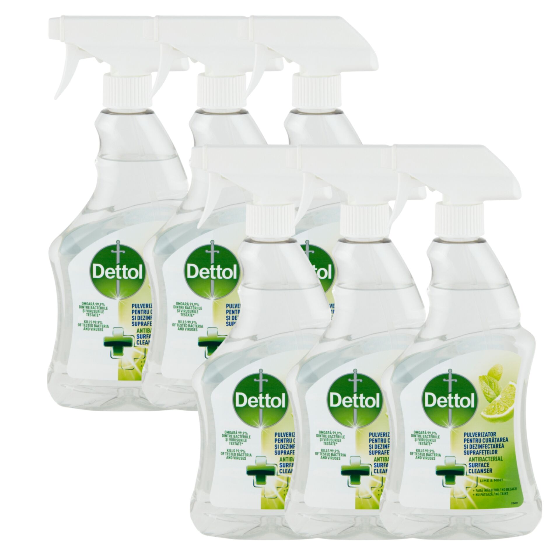 Dettol Lime & Menta Antibakteriális Felülettisztító Spray 6x500ml