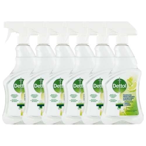 Dettol Lime&Menta Antibacterial Surface Cleaner Spray 6x500ml