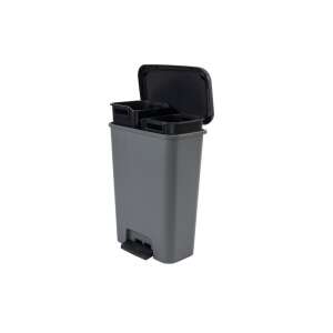 Duo pedal bin 50L 23+23L, black-grey 49448848 - Curver Trash can