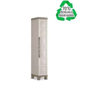 Excellence keskeny egyajtós műanyag szekrény, bézs, 70% újrahasznosított műanyagból - Keter