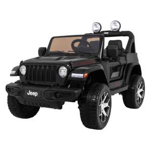 Jeep Wrangler Rubicon elektromos autó, 4x4 12V, LED, 3 sebesség, fekete 49450081 Elektromos járművek - Nyitható ajtó