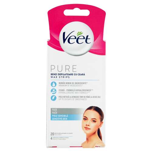 Veet Pure Pure Cold Resin Strips pentru piele sensibilă 20pcs