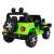 A zöld Jeep Wrangler Rubicon 4x4 12V elektromos autó hátulnézete