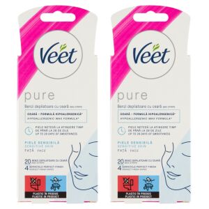 Veet Pure Hladne Voštane Trake za Lice, Osjetljiva Koža, 2x20 kom
 126944859 - Veet
