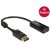Delock Adapter Displayport 1.2 plug connector for HDMI socket 4K passive, 20cm, black 49451823