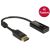 Delock Adapter Displayport 1.2 plug connector for HDMI socket 4K passive, 20cm, black 49451823