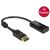 Delock Adapter Displayport 1.2 plug connector for HDMI socket 4K passive, 20cm, black 49451823
