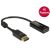 Delock Adapter Displayport 1.2 plug connector for HDMI socket 4K passive, 20cm, black 49451823