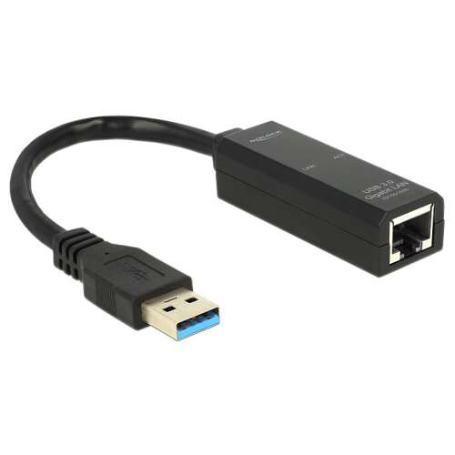 Delock Adapter USB 3.0 do Gigabit LAN, czarny, 10/100/1000 Mb/s