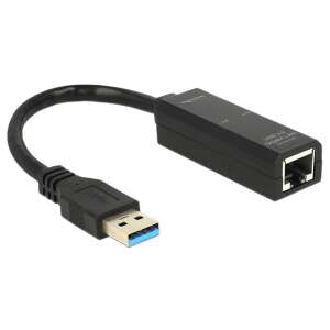 Delock USB 3.0 to Gigabit LAN Adapter, black, 10/100/1000 Mb/s - Delock USB Adapter