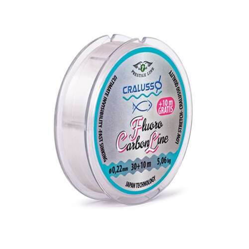 Cralusso Fluoro Carbon Line horgász zsinór, 0,22 mm, 30+10 m, 5,06 kg szakítószilárdság - Fluorocarbon zsinór