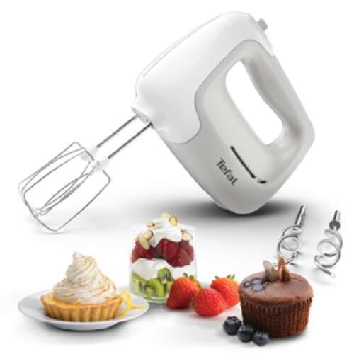 Tefal Prep'Mix Handmixer mit Dessertbeispielen