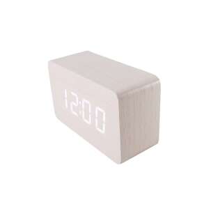 Ceas digital TOO DC-310-W alb, vedere din unghi - Design interior