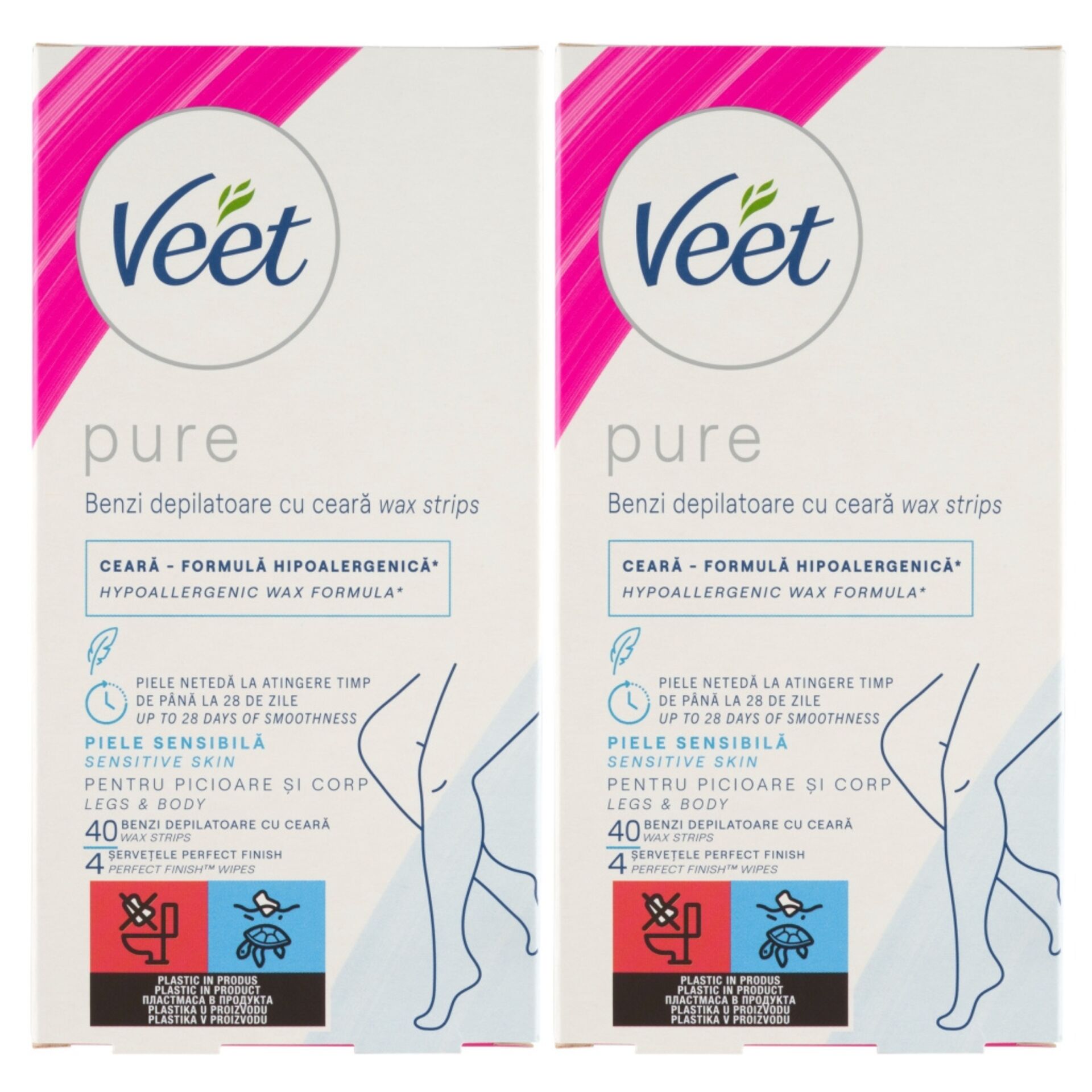 E-shop Veet Pure Cold Resin Strips pre citlivú pokožku 2x40ks