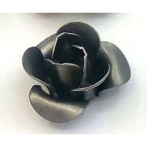 Fém rózsa díszítőelem, 1,2cm, 10 darabos csomag - Fém díszítőelem