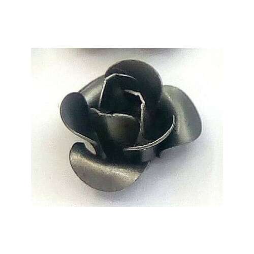 Fém rózsa díszítőelem, 1,2cm, 10 darabos csomag