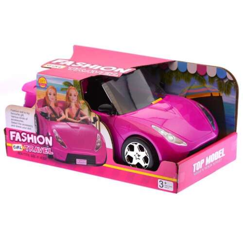 Autó, Barbie babához, pink, csillámos, 36x16 cm dob. 49458842