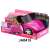 Autó, Barbie babához, pink, csillámos, 36x16 cm dob. 49458842}
