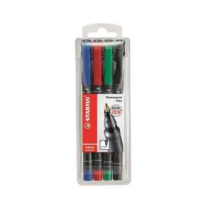 Stabilo OHPen F permanent fine markers, 4 colors, 0.7mm - Marker